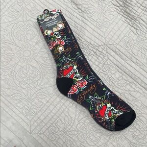 Ed Hardy Multicolor Tattoo Art Socks Two Pair Pack